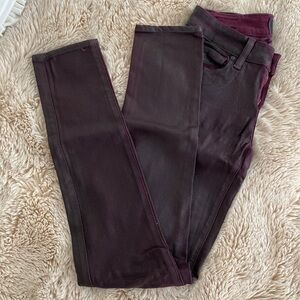 ‘Paige denim’ skinny jeans with a textured faux leather appearance